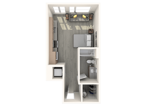 Tilian Studio B  3D Floor Plan